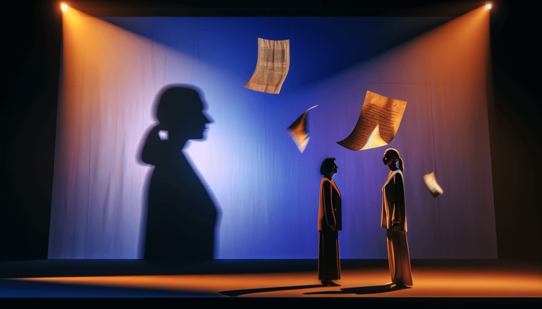 Milena Steinmasslová a Štěpánka Ligas vstupují na jeviště Ungeltu v Cizích příbězích