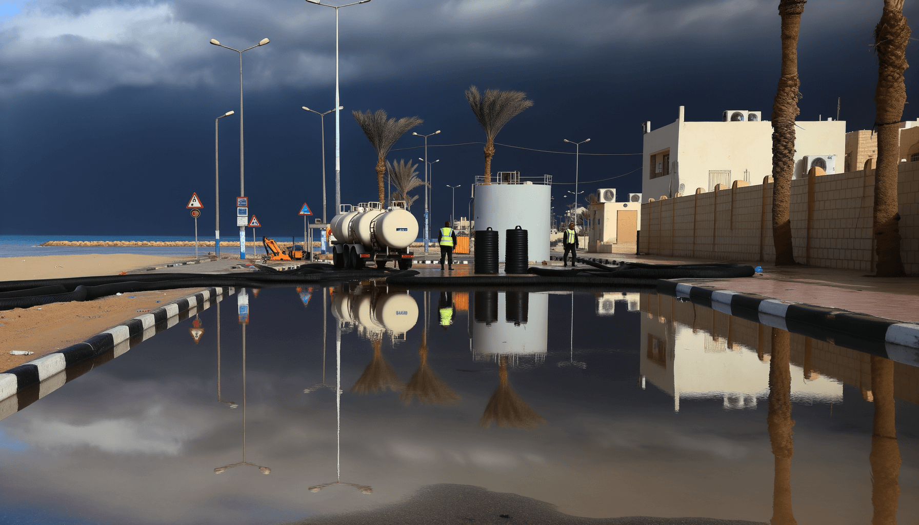 Hurghadu a části pobřeží Rudého moře zasáhly silné bouřky, úřady vyhlásily stav nouze