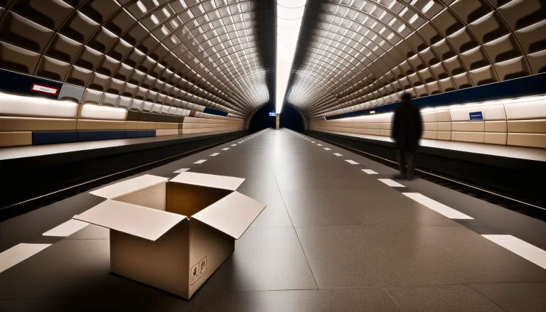 Metro B v Praze zastavilo kvůli muži s krabicí, policie našla v balíku boty