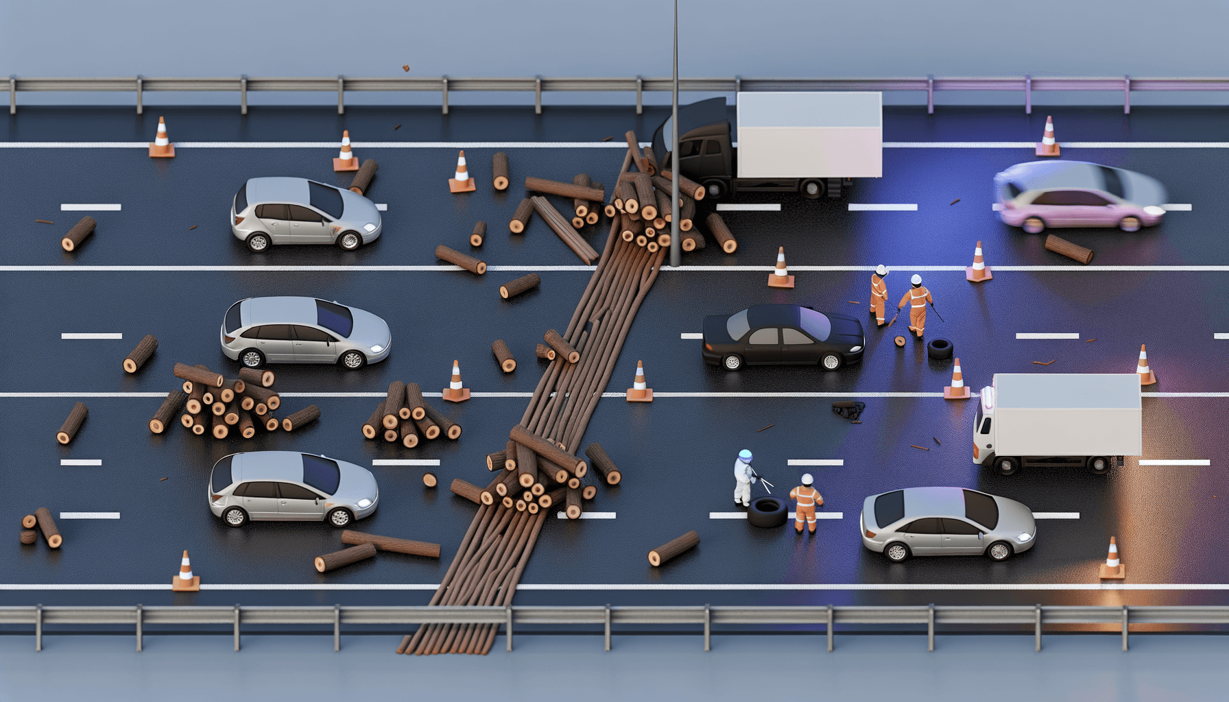 Hromadná nehoda u Paskova: ráno se po několika hodinách otevřel jeden jízdní pruh