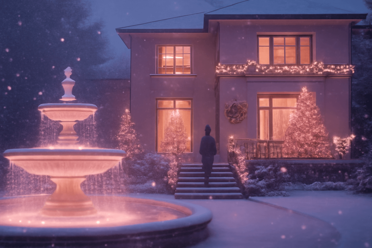 Paris Hilton proměnila své sídlo v růžové zimní království