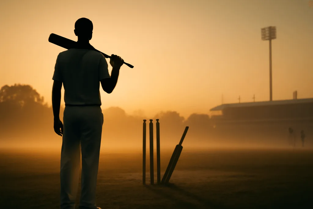 Usman Khawaja v australské sestavě pro závěrečný test na SCG. Před zápasem promluví k médiím