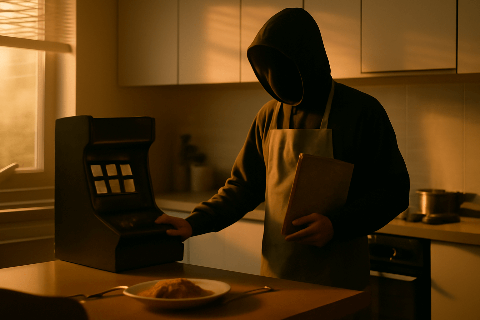 Zakuklený Gastrošef v Prostřeno: Libor, hrací automat a kuchařka pod mikinou