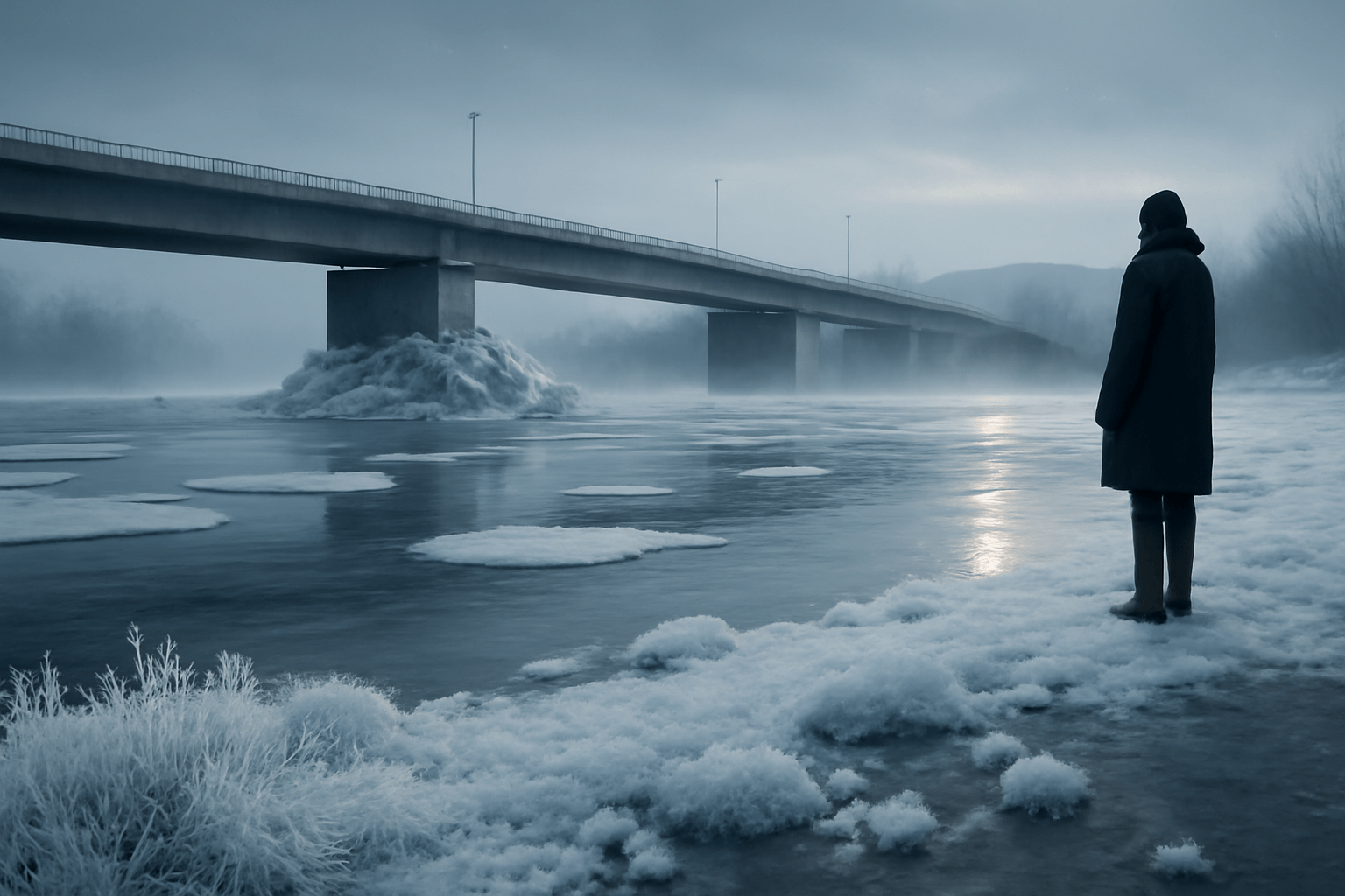 V Česku zamrzají i větší řeky. Jak led postupuje a proč může být nebezpečný