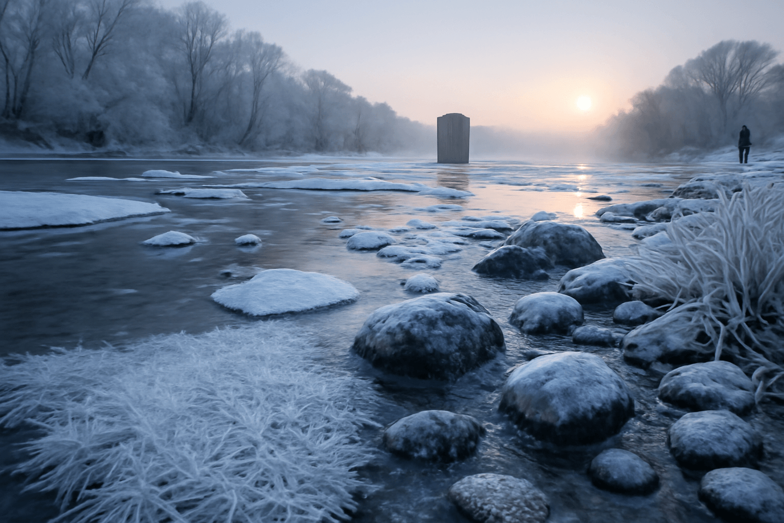 V Česku zamrzají i větší řeky. Jak led vzniká a proč to může být nebezpečné