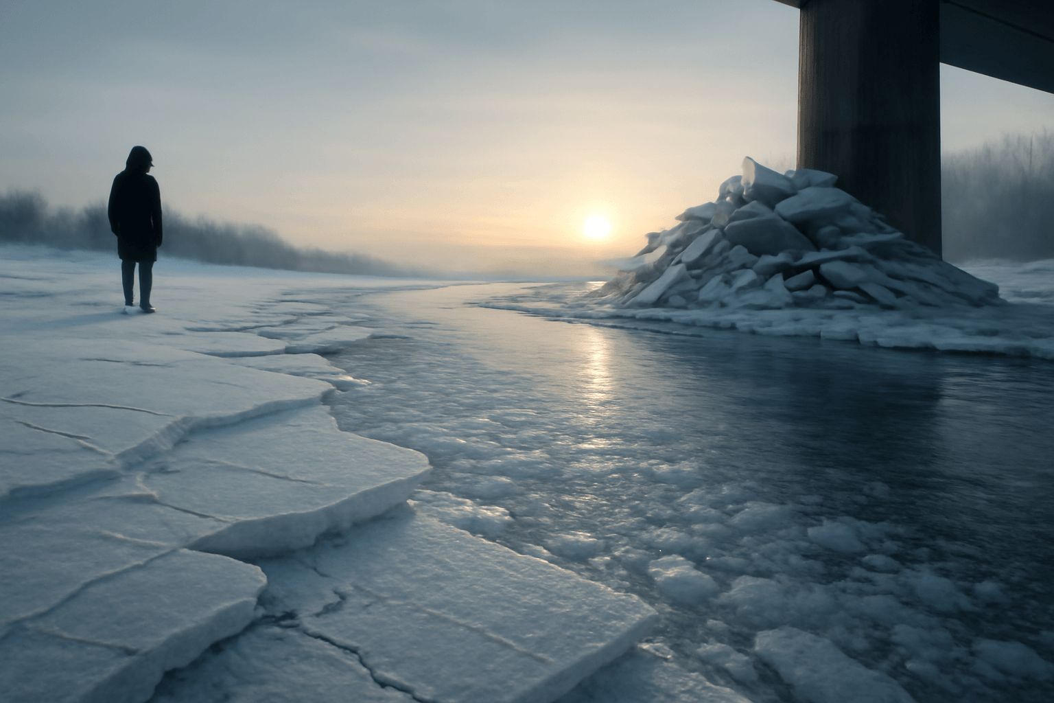 V Česku zamrzají i větší řeky. Hrozí ledové nápěchy a záplavy