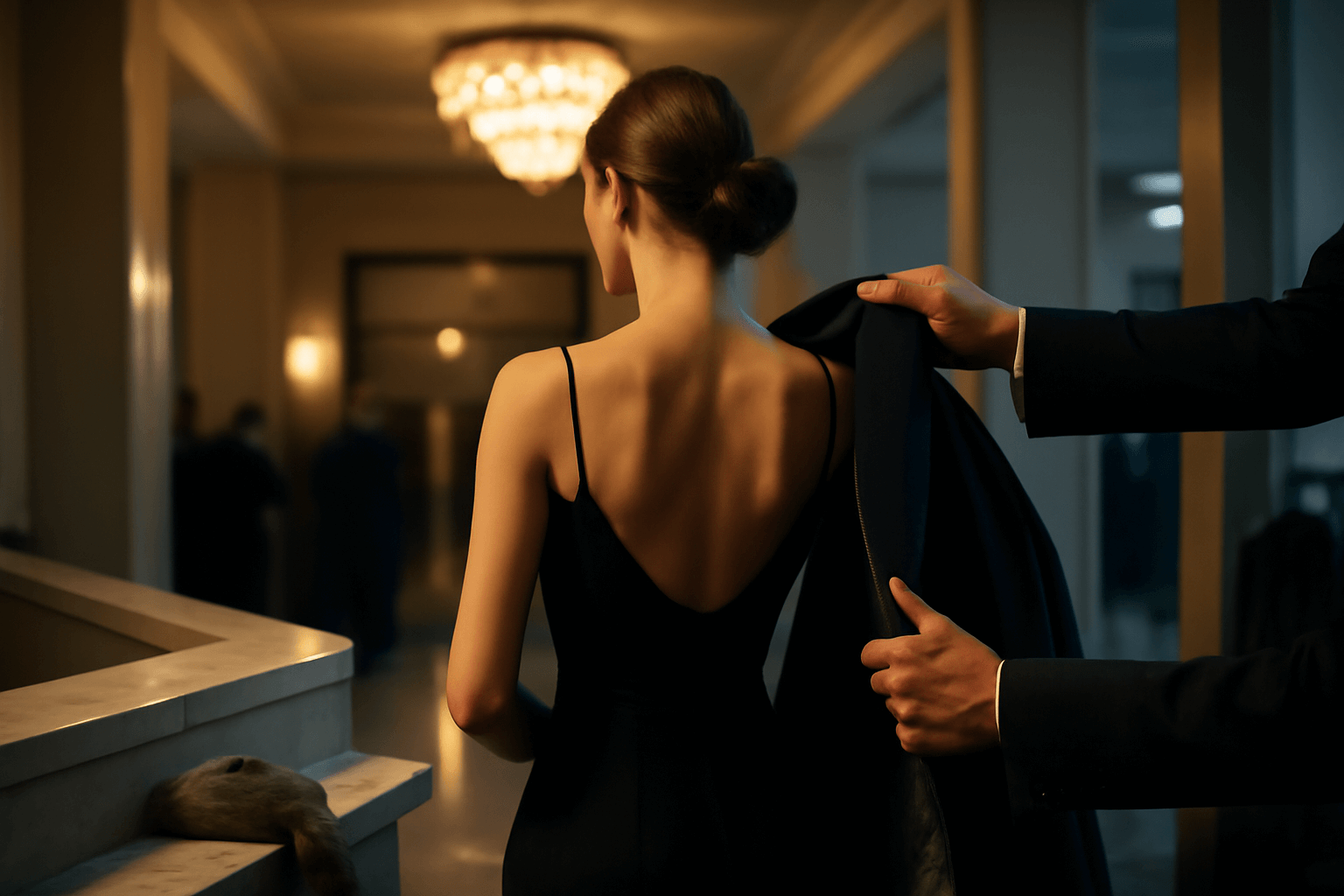 Na premiéře jí nabídl sako producent. David Prachař na ni dohlédnout nemusel