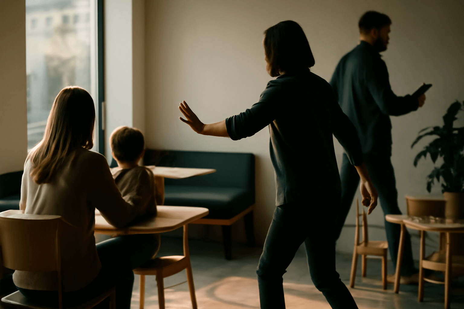 Eva Hecko Perkausová rychle zasáhla, když někdo odnesl telefon ze stolu