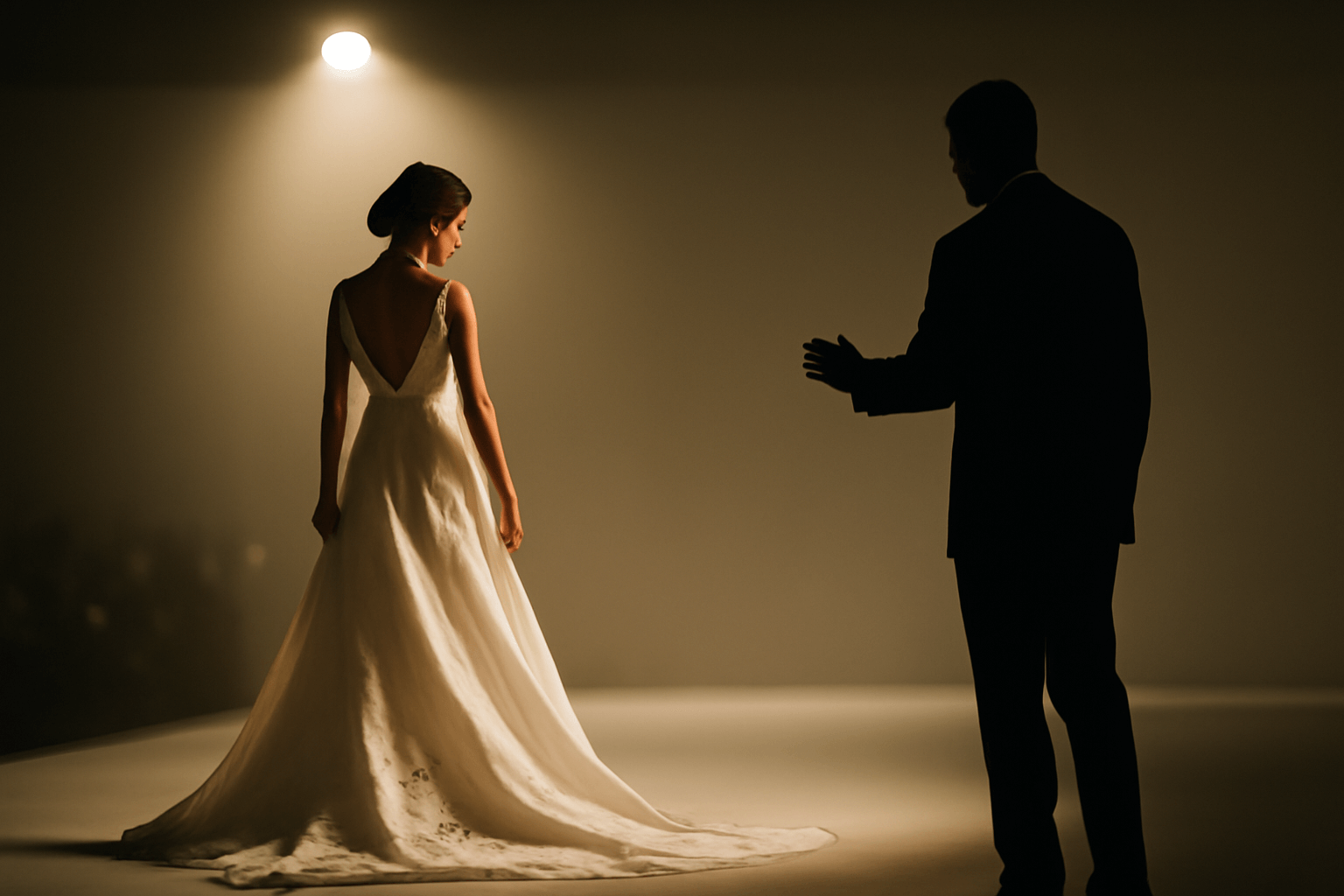 Besky poprvé jako modelka v svatebních šatech, přišel ji podpořit Adam Vacula