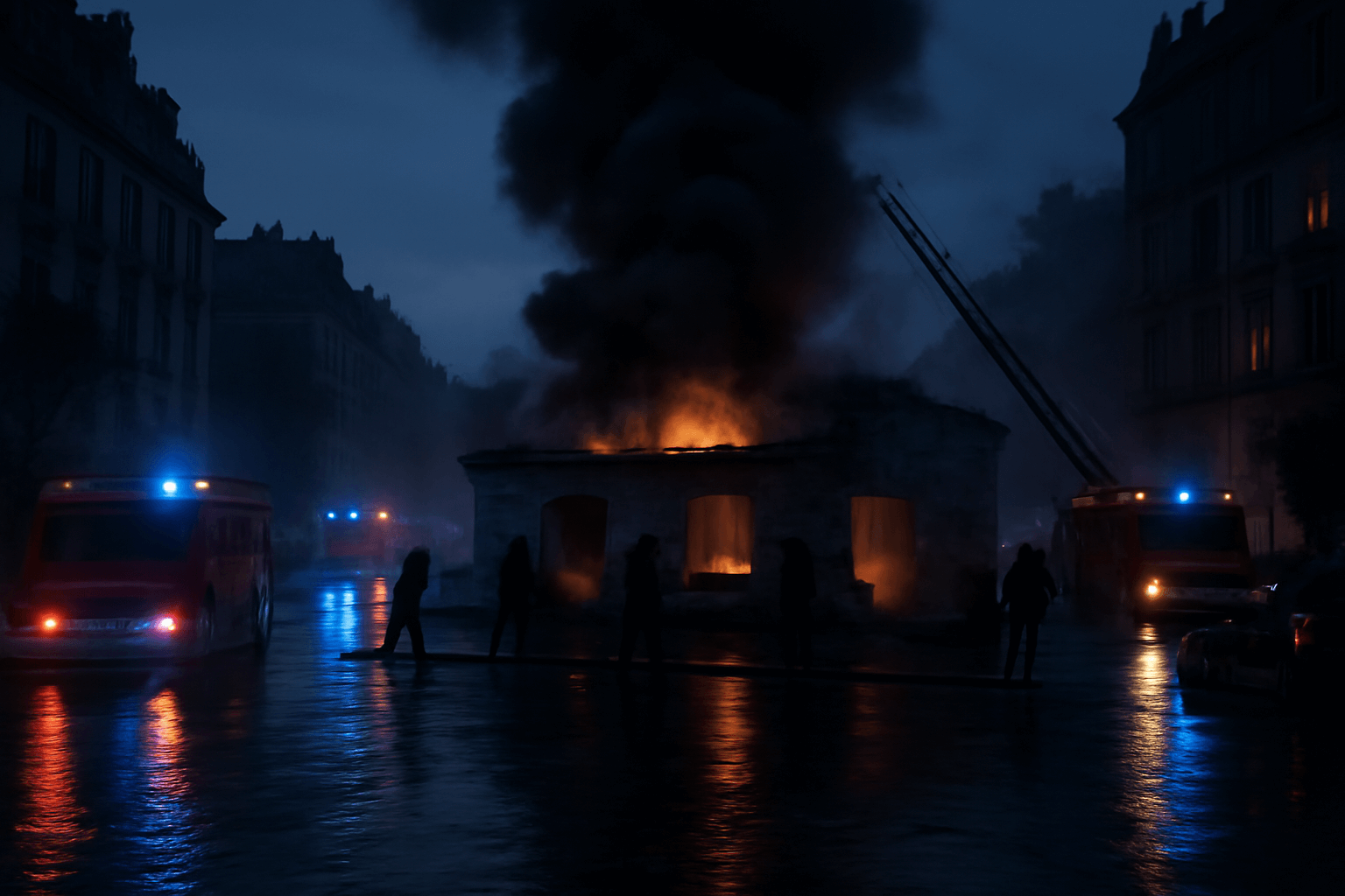 Požár u centra Brna: Francouzská ulice neprůjezdná, hasiči dohašují přízemní budovu