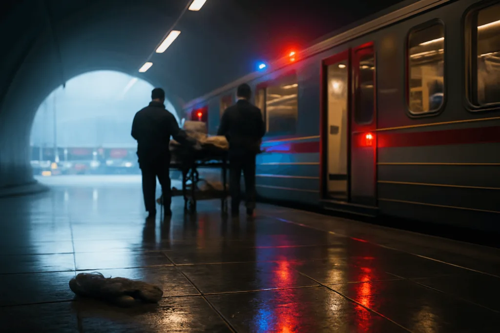 Část linky metra C přerušena po pádu osoby do kolejiště, muž byl přepraven do traumacentra