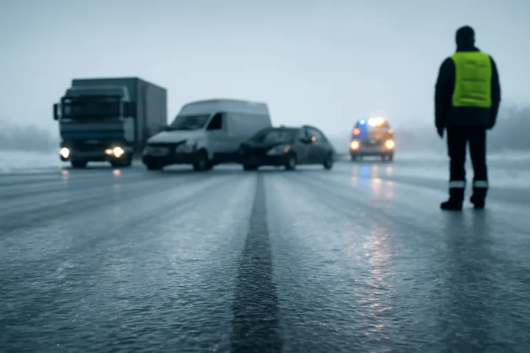 Ledovka komplikovala dopravu na D1 u Brna. Další nehoda opět zastavila provoz