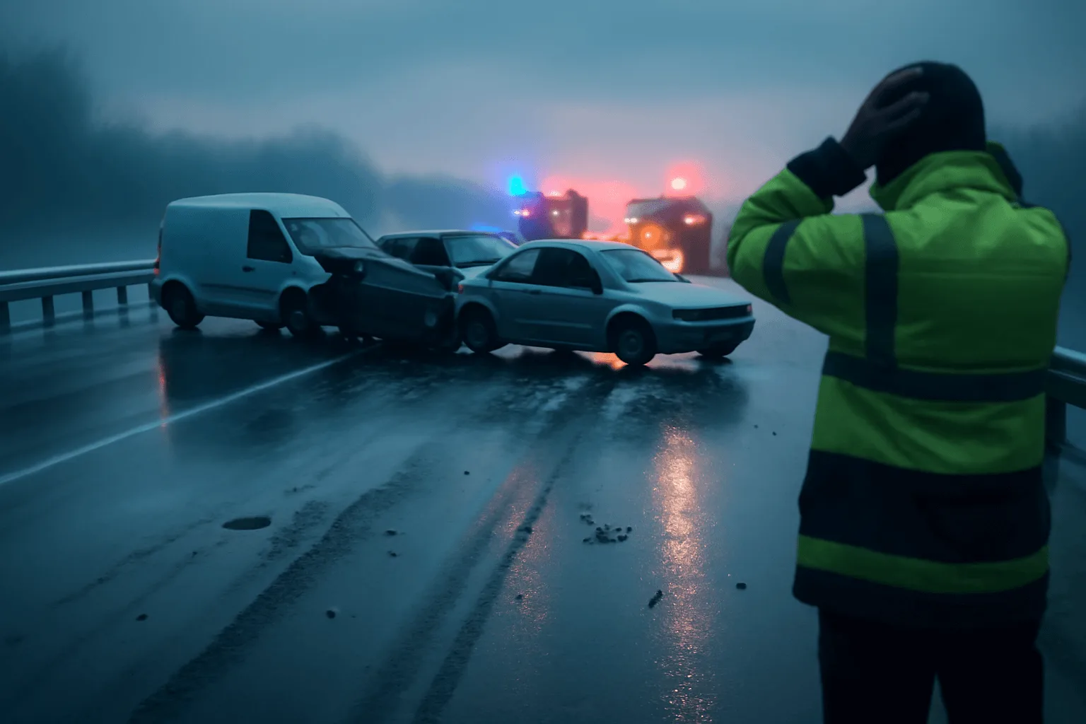 Ledovka zkomplikovala dopravu na D1 u Brna. Stovky nehod, několik zraněných