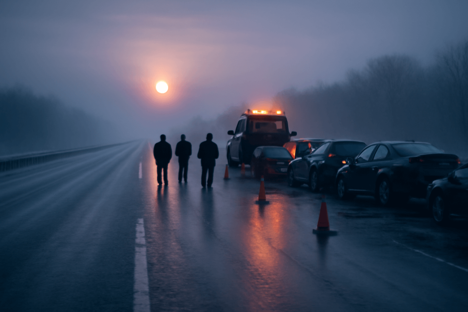 Kalamita na D1 u Brna: přes 150 nehod, provoz opakovaně zastavován