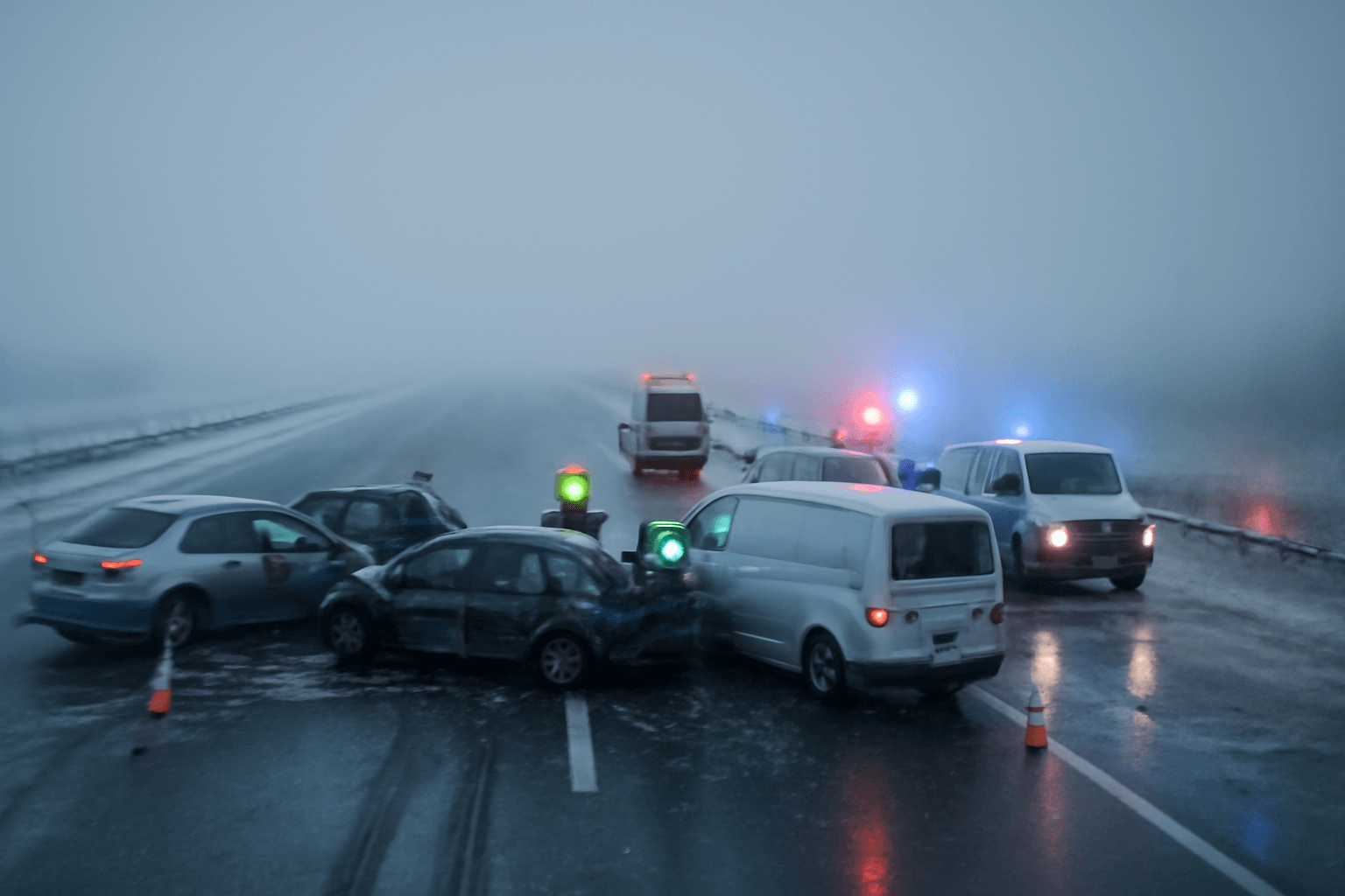 Kalamita na D1: přes 150 nehod na jihu Moravy, dálnice opakovaně uzavřená