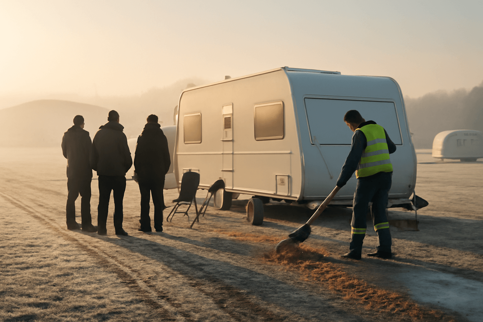 Karavany dobývají Vysočinu: stovky fanoušků u biatlonu našly zázemí na hasičském hřišti