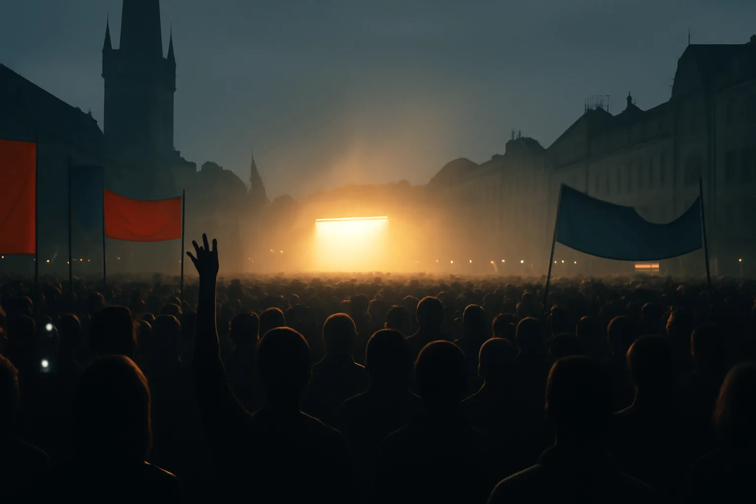 Desítky tisíc lidí na Staroměstském náměstí: demonstrace na podporu prezidenta