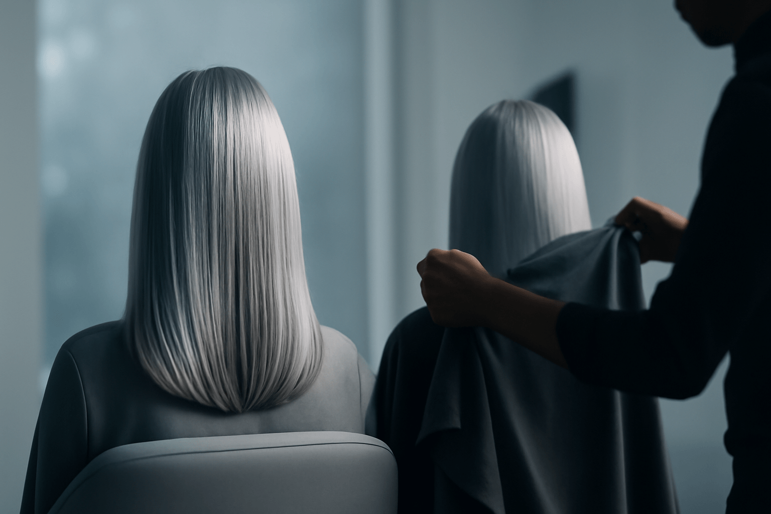 Drew Barrymore přešla na stříbrnou: Chris Appleton jí společně s Valerie Bertinelli udělal šedé vlasy