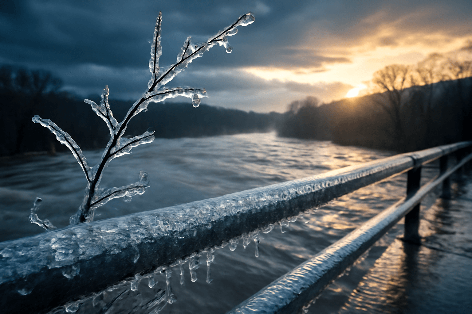 Ledovka na části Moravy, večer začne výstraha před vzestupem hladin řek