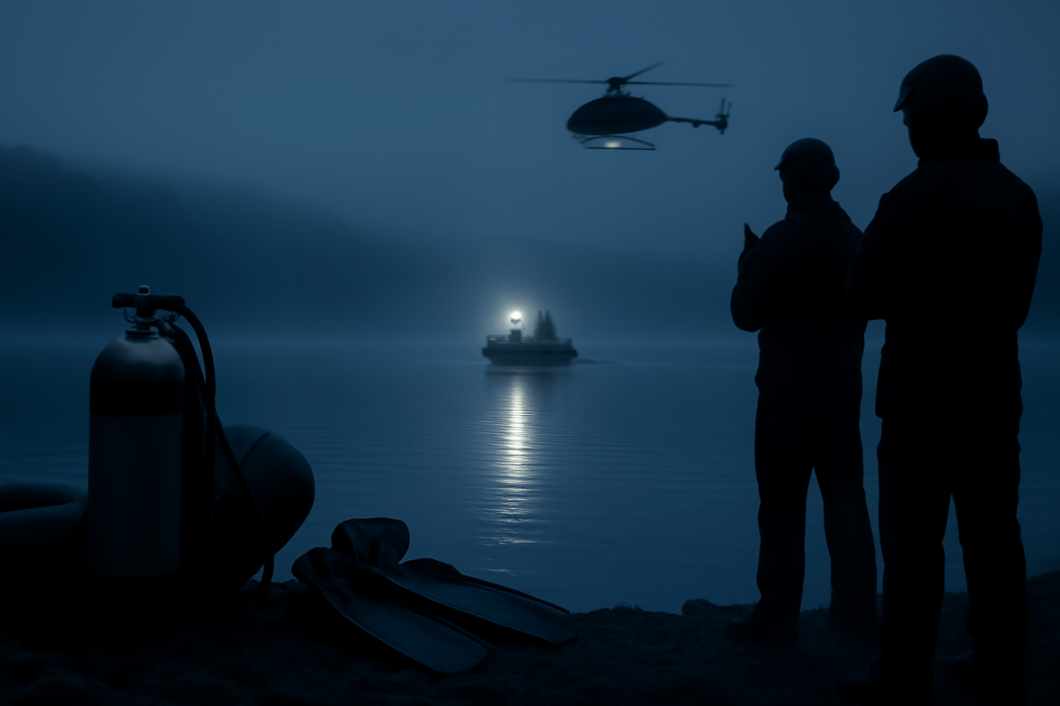 Policista-potápěč se nevynořil z přehrady u Kramolína, pátrání pokračuje