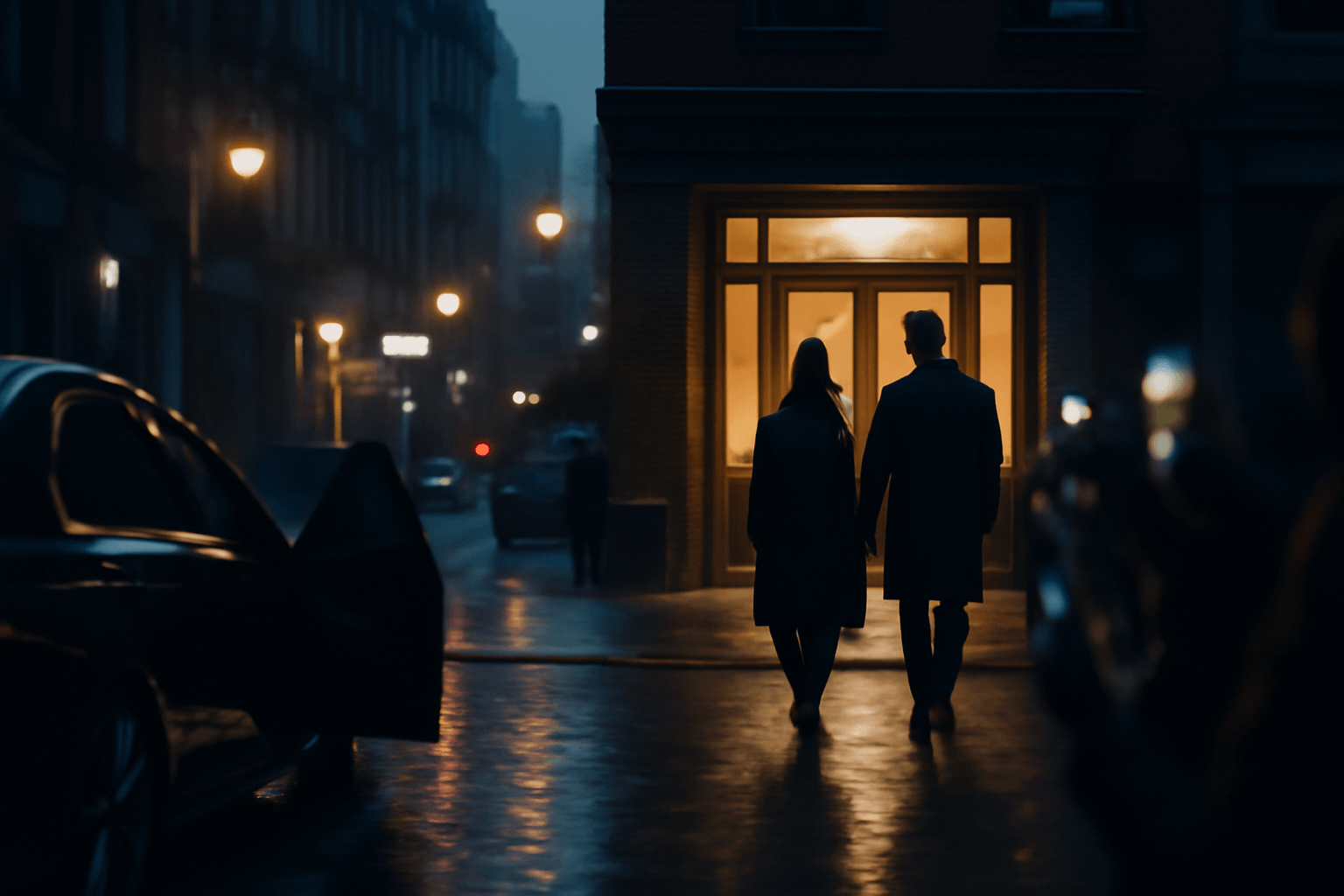 Pedro Pascal v Lower East Side: vycházel z auta směrem do hotelu s Rafaelem Olarrou