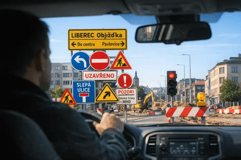Liberecká únikovka začala. Řidiči hledají, kudy mohou projet