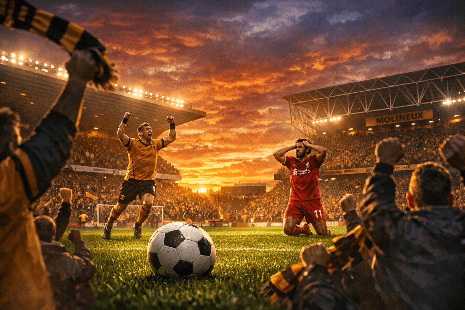 Wolverhampton Wanderers šokovali Liverpool vítězstvím 2:1 v nastavení