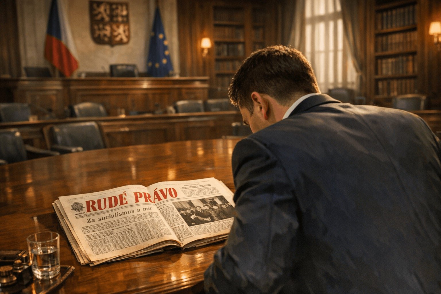 Tomáš Töpfer daroval ministrovi Macinkovi historický výtisk Rudého práva