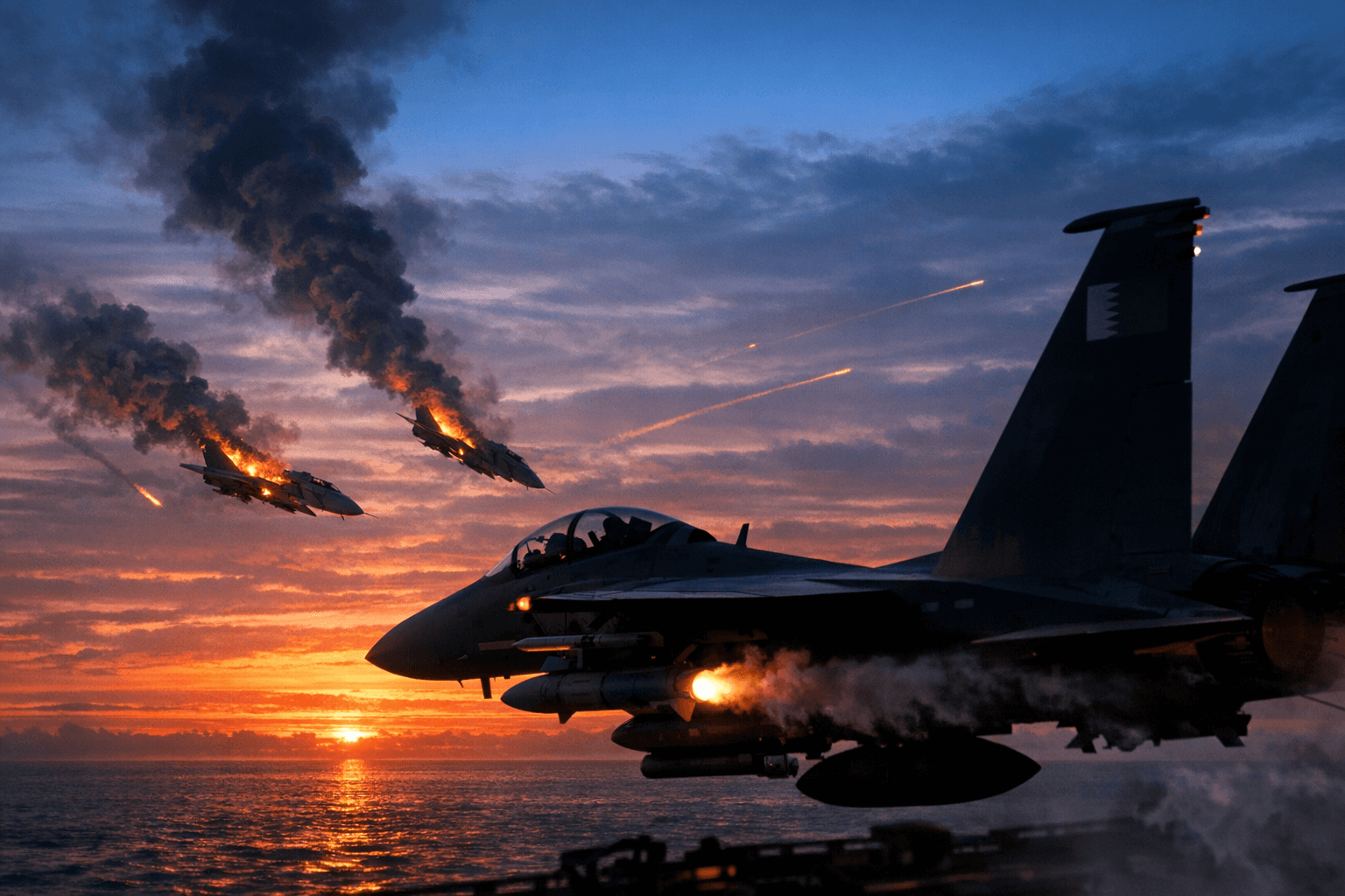 Katarská F-15 sestřelila dva íránské bombardéry Su-24