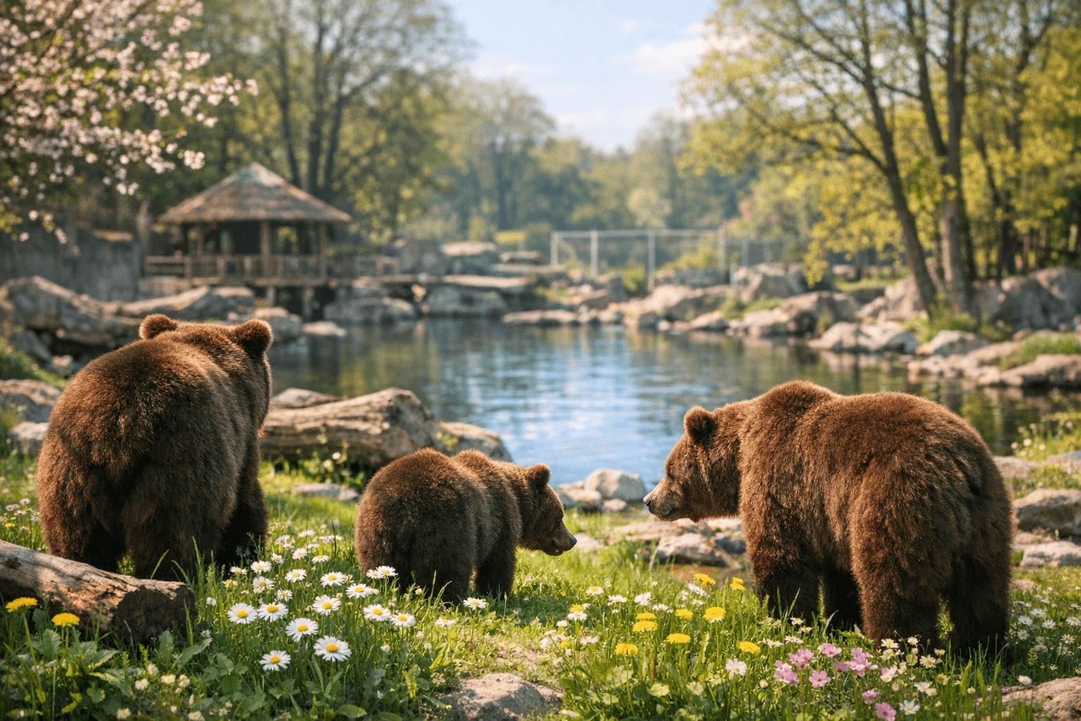 Medvědi v plzeňské zoo se probudili ze zimního spánku