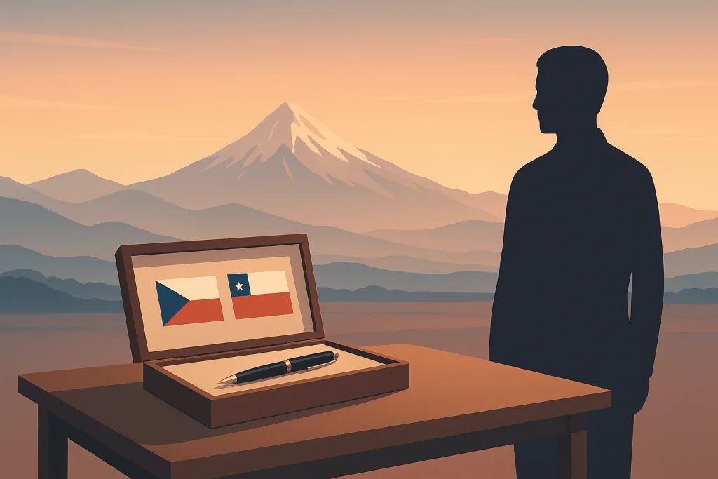 Petr Pavel v Chile: Symbolické gesto s perem po 15 letech
