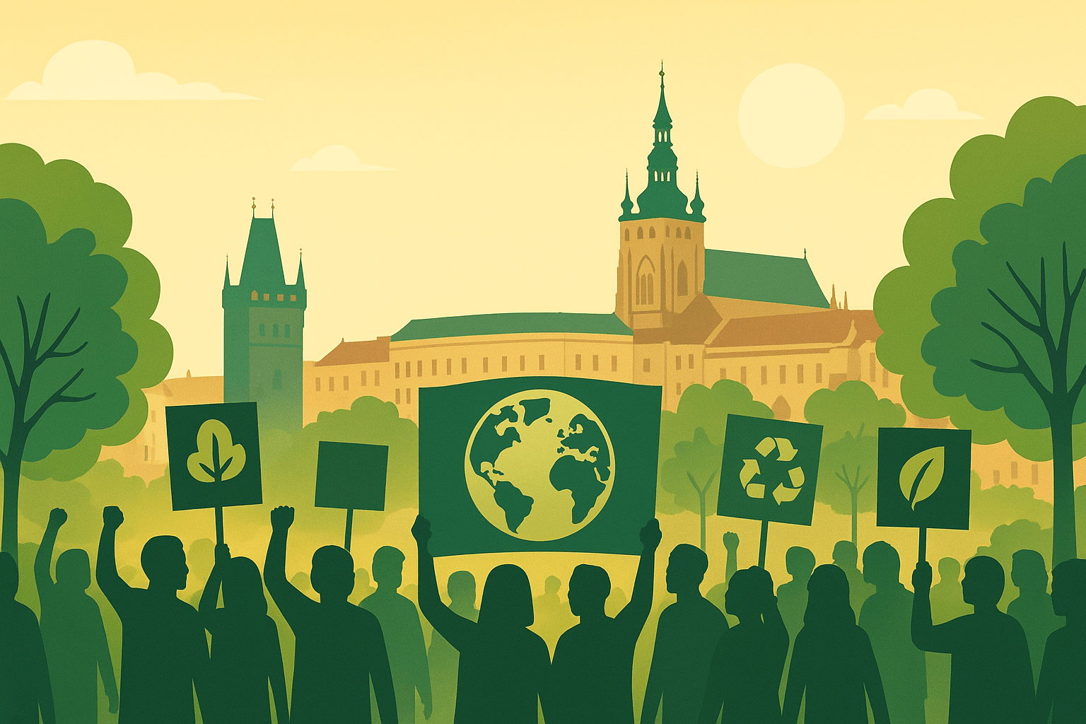 Demonstrace v Praze proti vedení ministerstva životního prostředí