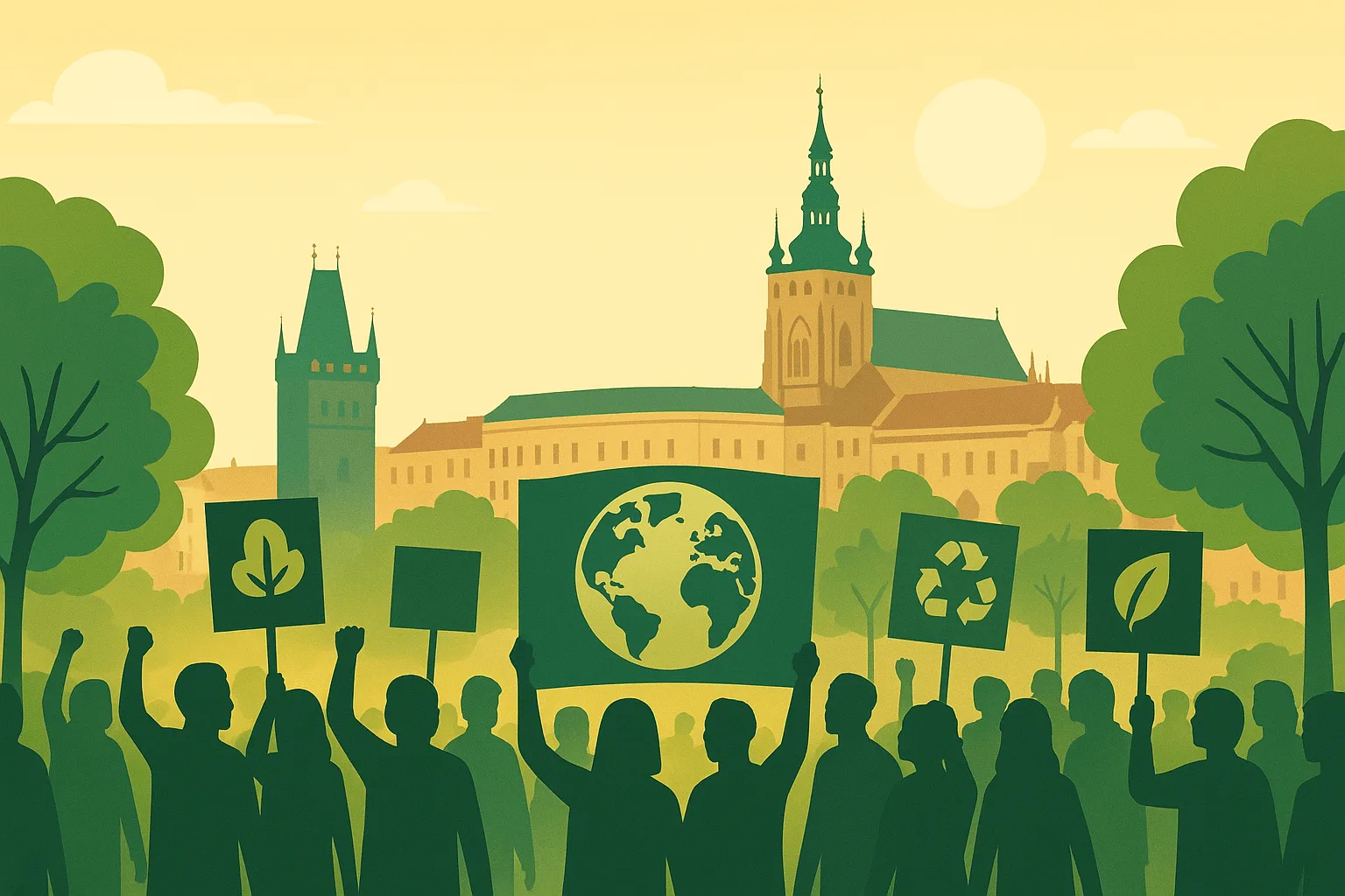 Demonstrace v Praze proti vedení ministerstva životního prostředí