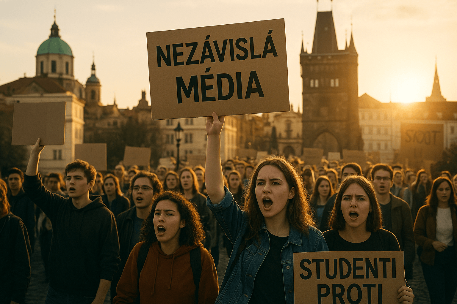 Studentská protestní vlna proti plánovaným změnám financování veřejnoprávních médií