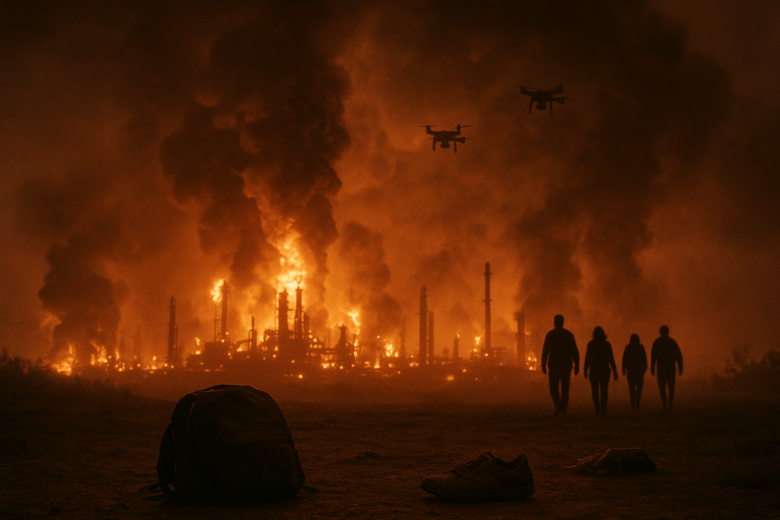 Útoky dronů na ropnou rafinerii v Tuapse: Evakuace obyvatel a ekologické důsledky