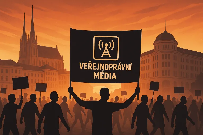 Milion chvilek pro demokracii pořádá pochod na podporu veřejnoprávních médií v Brně