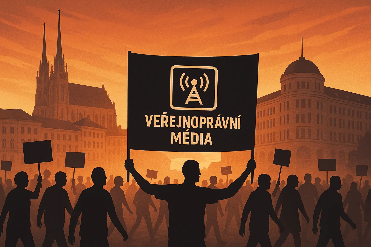 Milion chvilek pro demokracii pořádá pochod na podporu veřejnoprávních médií v Brně