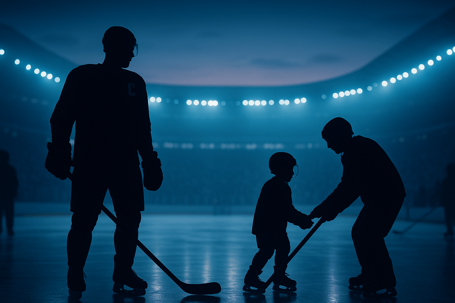 Sidney Crosby předává kapitánské žezlo Macklinovi Celebrinimu na MS v hokeji 2026