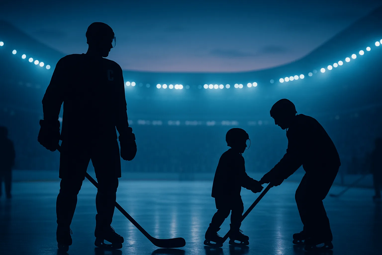 Sidney Crosby předává kapitánské žezlo Macklinovi Celebrinimu na MS v hokeji 2026