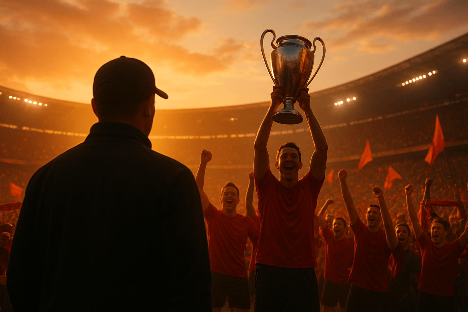 Trenér Marek Jarolím oslavuje s Karvinou historický triumf v MOL Cupu