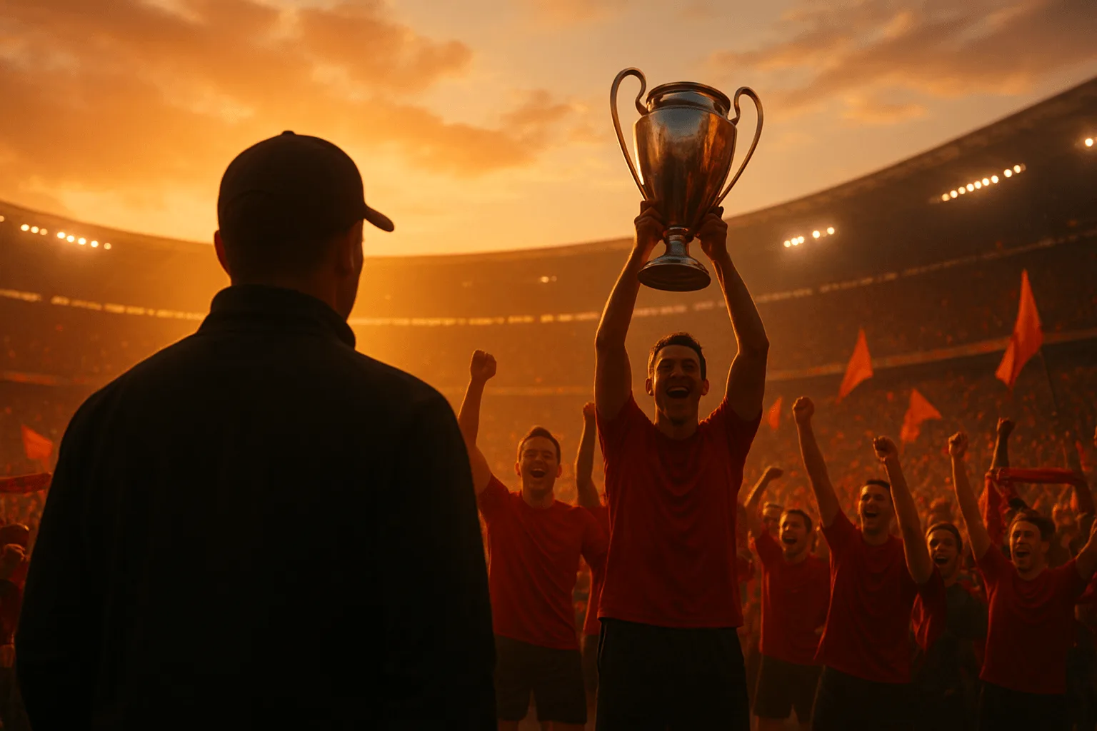 Trenér Marek Jarolím oslavuje s Karvinou historický triumf v MOL Cupu