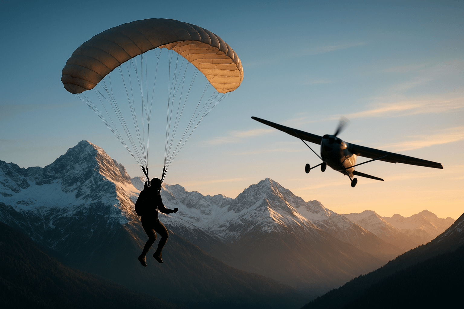 Paraglidistka přežila srážku s letadlem v rakouských Alpách