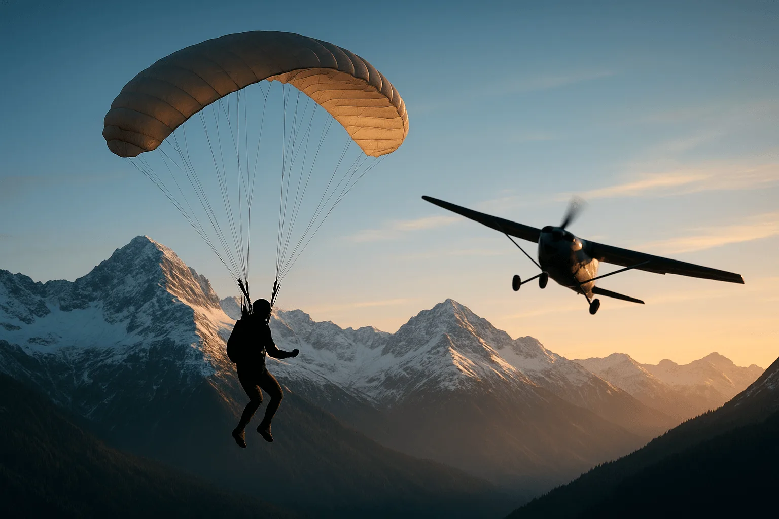 Paraglidistka přežila srážku s letadlem v rakouských Alpách