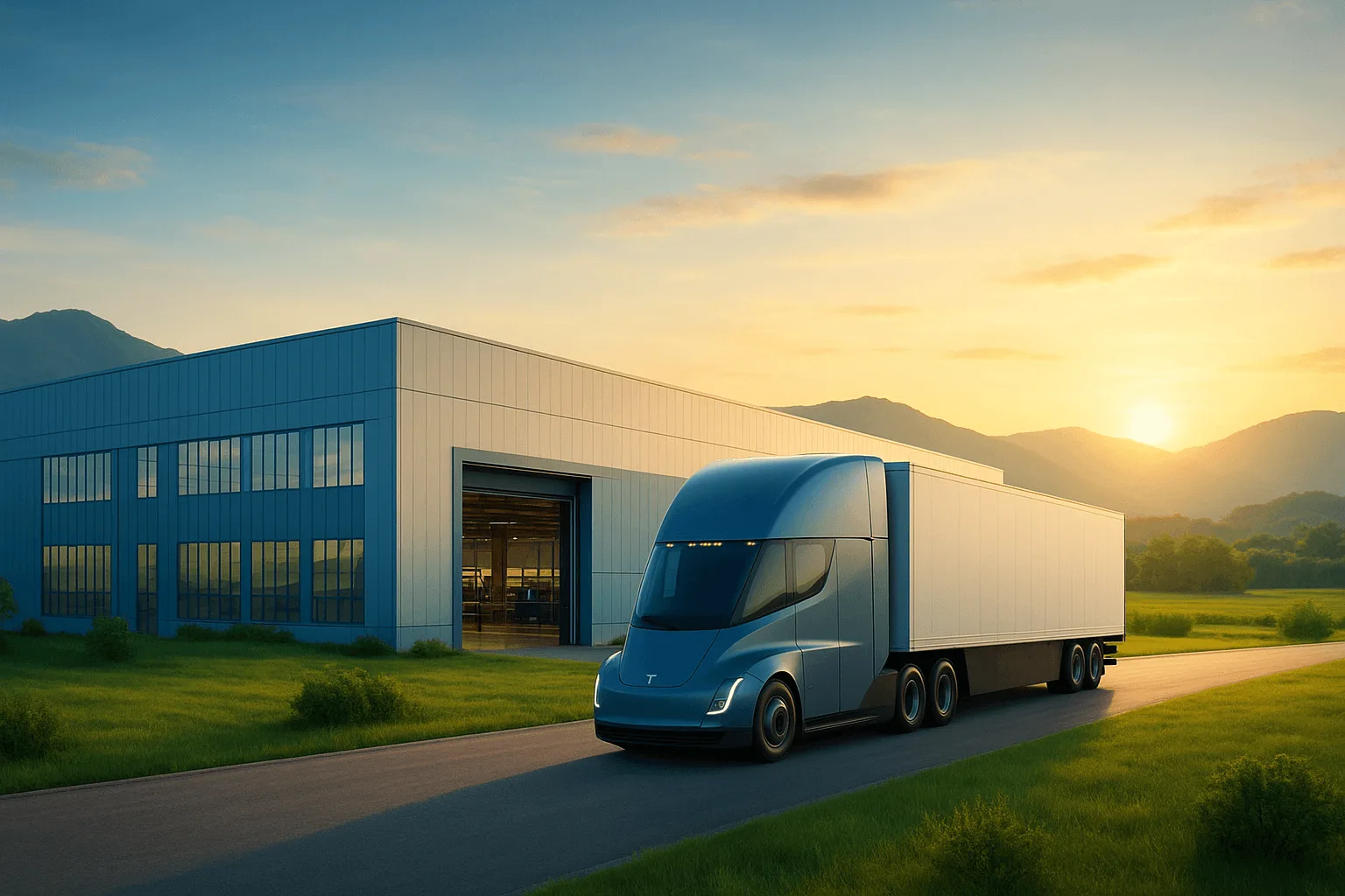 Tesla zahajuje masovou výrobu elektrického tahače Semi v Nevadě