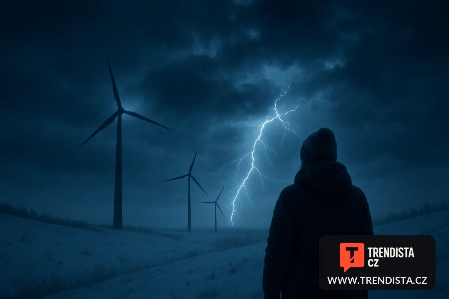 Vědci popsali nový typ zimních blesků spojených s větrnými elektrárnami