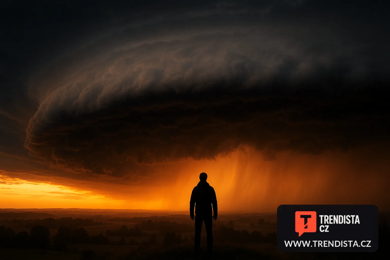 Výrazný shelf cloud nad Českem: Meteorologové zachytili impozantní jev