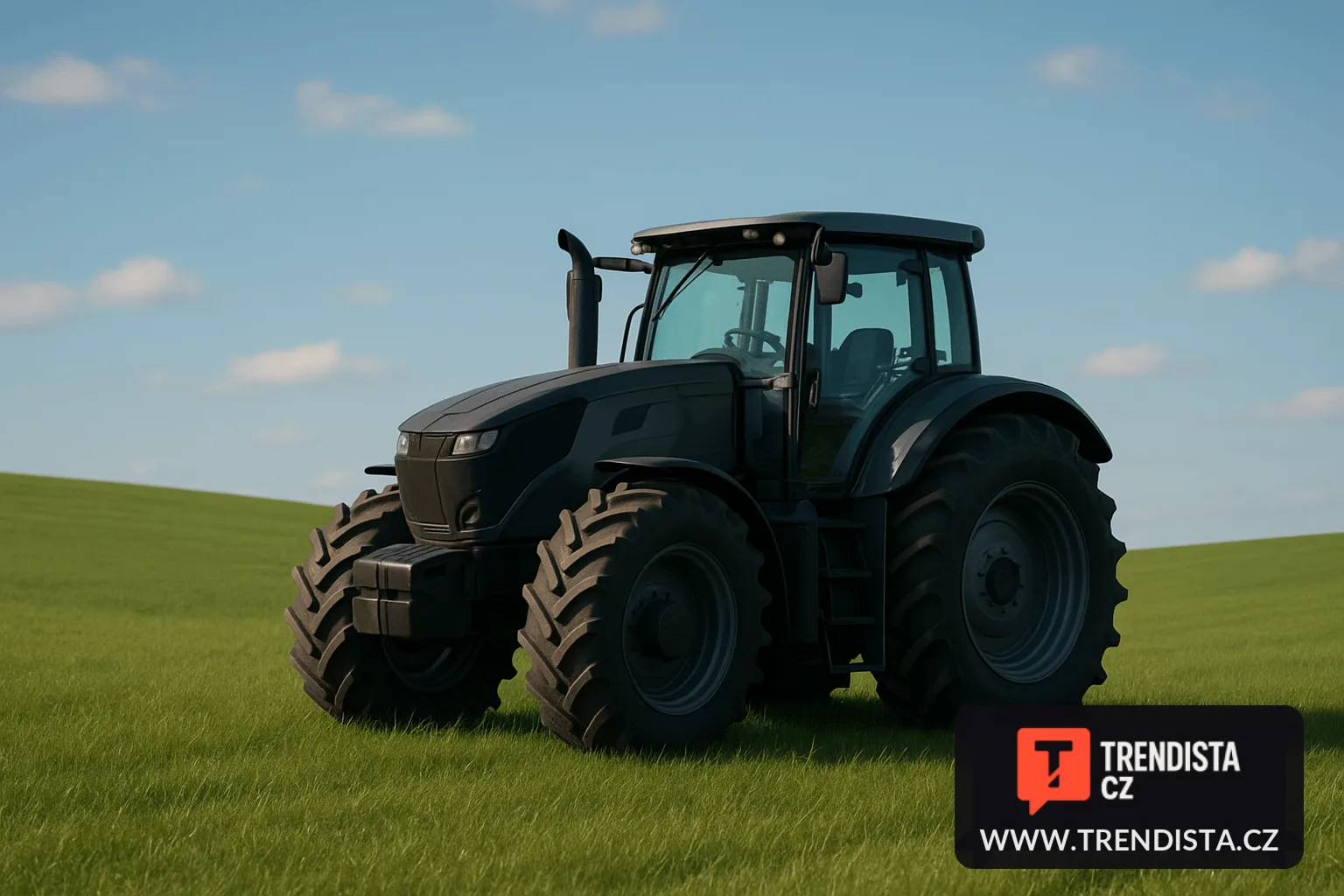 Švýcarský traktor Rigitrac SKH 743: Kompaktní síla s 116 koňmi a čtyřkolovým řízením