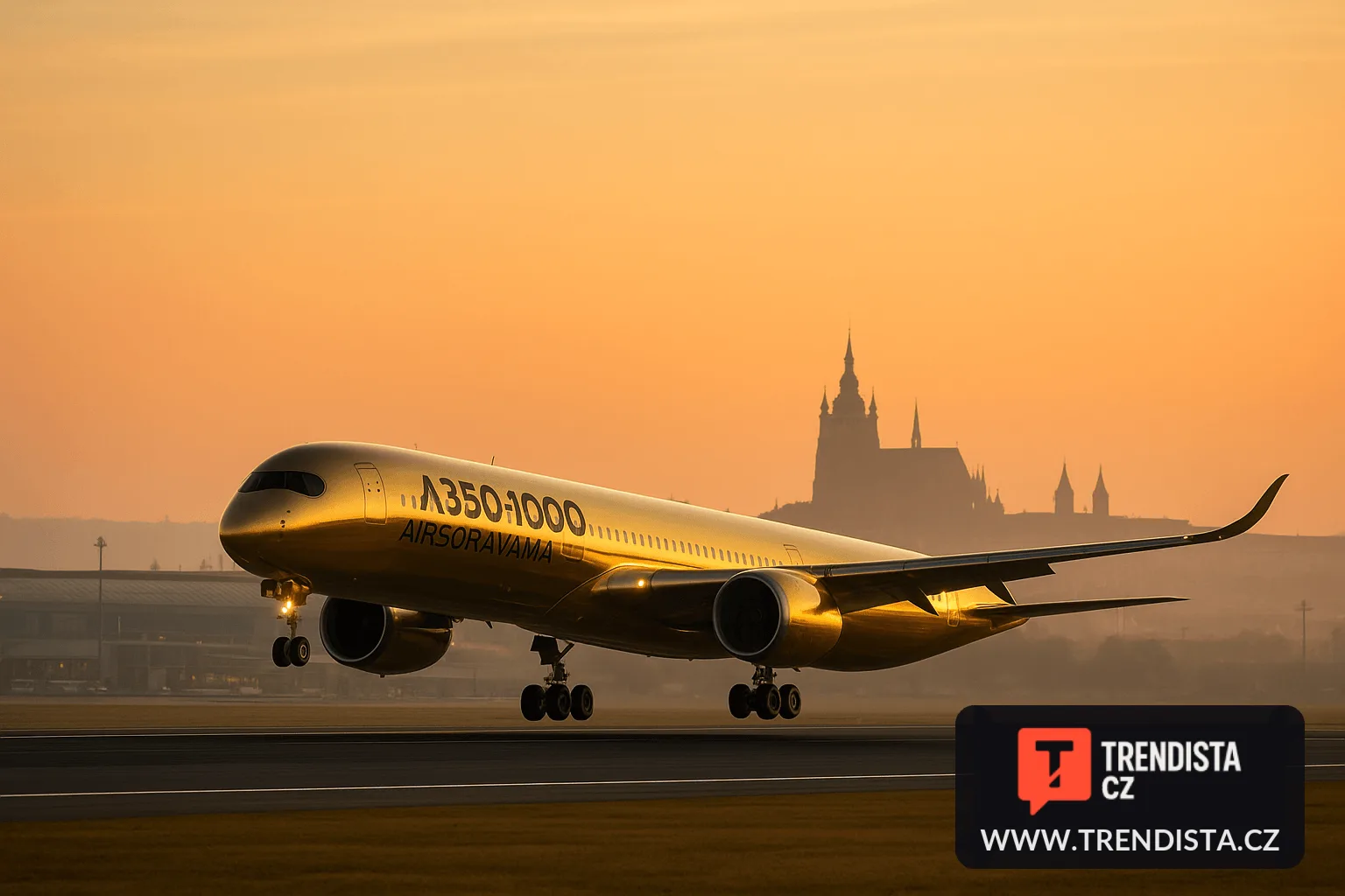 Airbus A350-1000 Airsorayama přistál v Praze