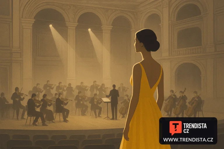 Monika Babišová zazářila v žlutých šatech na koncertě České filharmonie