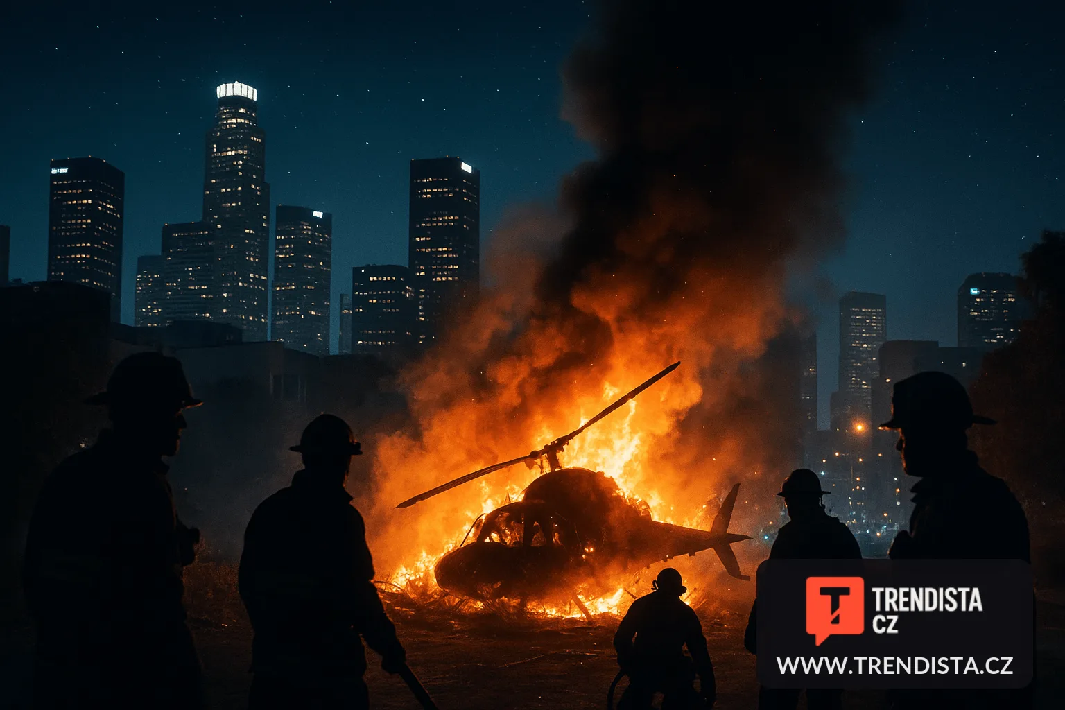 Vrtulník NBC se zřítil při pokrývání nehody v Los Angeles